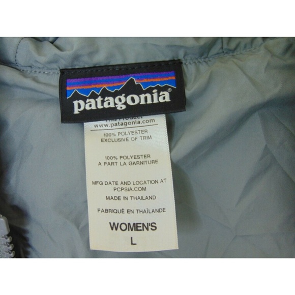 Patagonia L Full Zip Fleece Conejo Vest Hood Gray - Picture 3 of 5